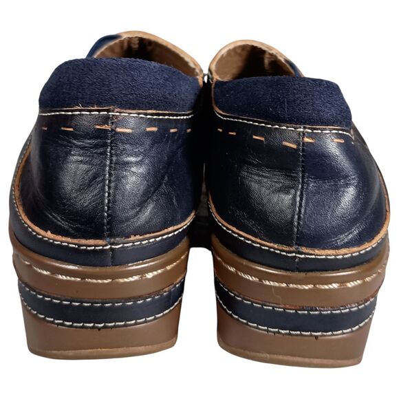 L'Artiste by Spring Step Burbank  Leather Women's Clogs Shoes Blue 39/US 8.5 - Picture 9 of 10